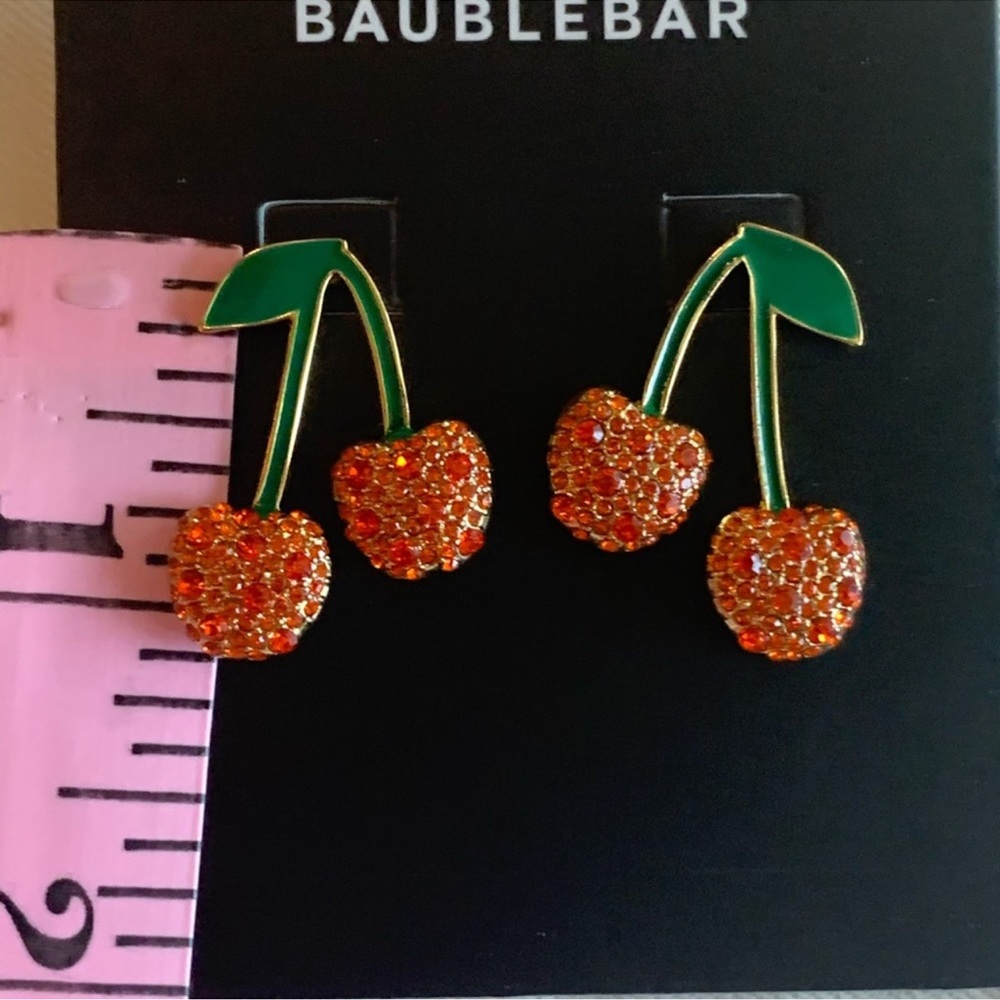 BaubleBar 🍒  Cherry Stud Earrings - Picture 4 of 4